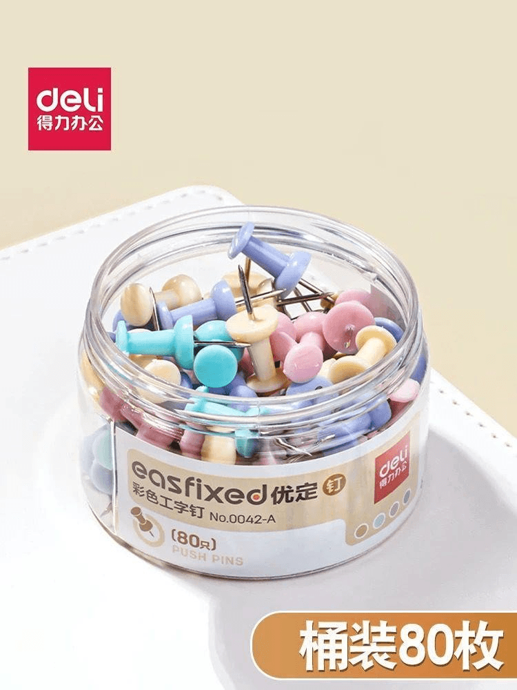 Deli Push Pins, Tub of 80